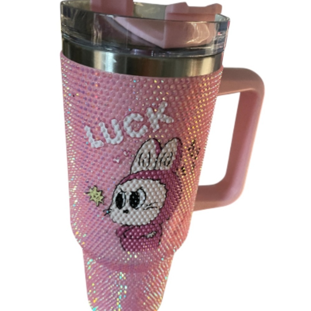 Labubu Limited-Edition Pink Glitter Tumbler. - Picture 3 of 3
